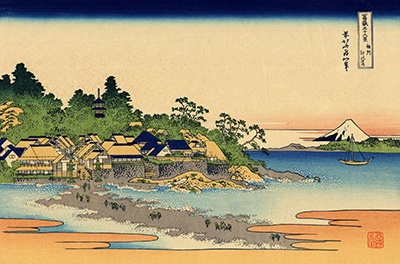 Enoshima in Sagami Province Hokusai