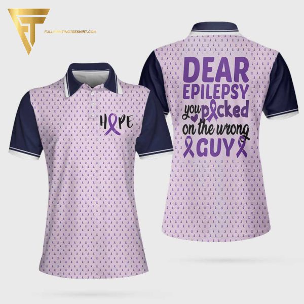 Epilepsy You Picked The Wrong Guy Epilepsy Awareness Full Printing Polo Shirt