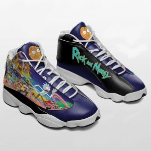 Fanmade Rick And Morty All Adventures Air Jordan 13 Sneaker Shoes Rick And Morty Air Jordan 13 Shoes