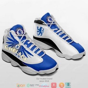 Fc Chelsea Football Teams Big Logo Air Jordan 13 Sneaker Shoes Chelsea FC Air Jordan 13 Shoes