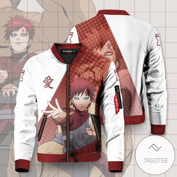 Gaara Of The Sand Bomber Jacket Naruto Gaara Shukaku Bomber Jacket