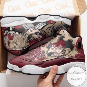 Gaara Of The Sand Sneakers Custom Anime Air Jordan 13 Shoes Naruto Gaara Shukaku Air Jordan 13 Shoes