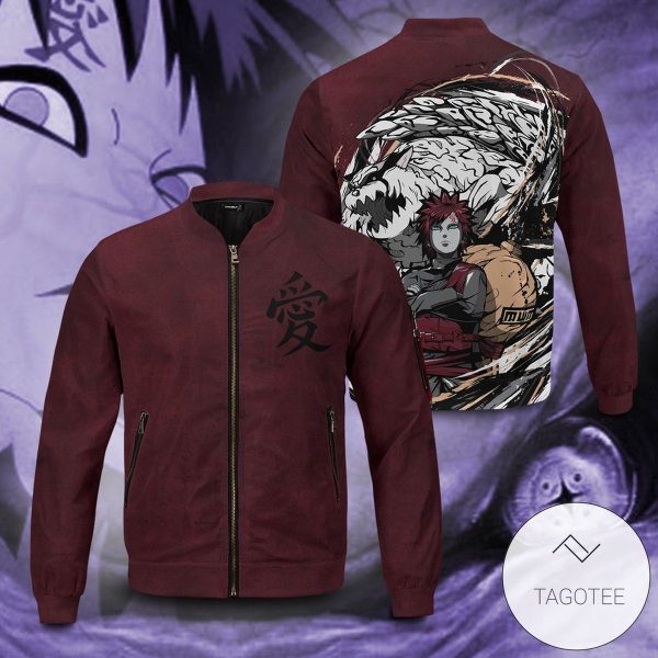 Gaara Shukaku Bomber Jacket Naruto Gaara Shukaku Bomber Jacket