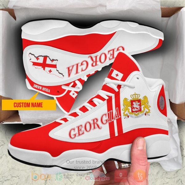 Georgia Country Personalized Air Jordan 13 Shoes Georgia State Air Jordan 13 Shoes