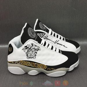 Gianni Versace Black And White Air Jordan 13 Shoes Versace Air Jordan 13 Shoes