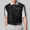 Gianni Versace Medusa Pattern Black Polo Shirt Versace Polo Shirts