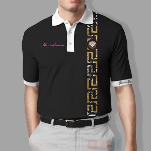 Gianni Versace Medusa Pattern Full Black Polo Shirt Versace Polo Shirts