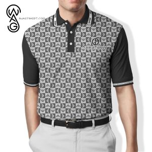 Giorgio Armani Symbol All Over Print Premium Polo Shirt Giorgio Armani Polo Shirts