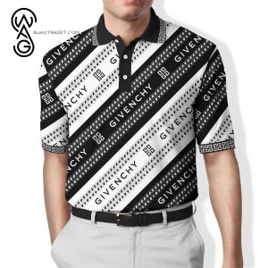 Givenchy White Monogram All Over Print Premium Polo Shirt Givenchy Polo Shirts