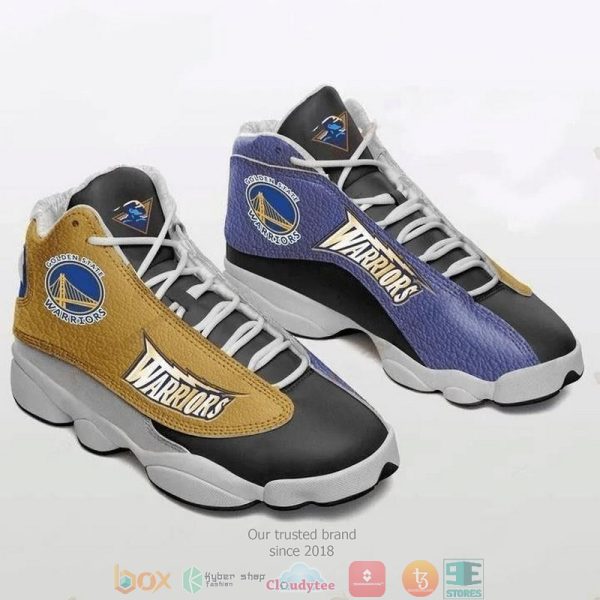 Golden State Warriors Nba Teams Big Logo 4 Gift Air Jordan 13 Sneaker Shoes Golden State Warriors Air Jordan 13 Shoes