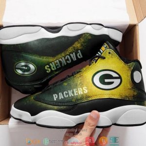 Green Bay Packer Nfl Big Logo Football Team 3 Air Jordan 13 Sneaker Shoes Green Bay Packers Air Jordan 13 Shoes