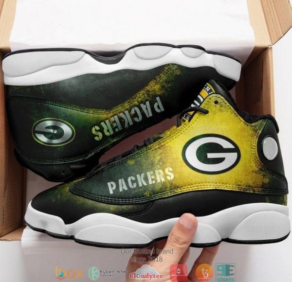 Green Bay Packer Nfl Big Logo Football Team 3 Air Jordan 13 Sneaker Shoes Green Bay Packers Air Jordan 13 Shoes