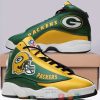 Green Bay Packer Nfl Football Helmet Football Team 6 Air Jordan 13 Sneaker Shoes Green Bay Packers Air Jordan 13 Shoes