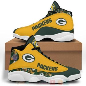 Green Bay Packers Football Nfl Air Jordan 13 Shoes 2 Green Bay Packers Air Jordan 13 Shoes