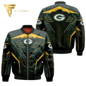 Green Bay Packers Football Team Full Print Bomber Jacket Green Bay Packers Bomber Jacket