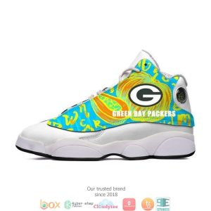 Green Bay Packers Nfl Colorful Air Jordan 13 Sneaker Shoes Green Bay Packers Air Jordan 13 Shoes