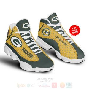 Green Bay Packers Nfl Custom Name Air Jordan 13 Shoes 2 Green Bay Packers Air Jordan 13 Shoes
