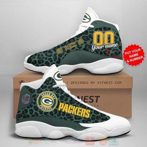 Green Bay Packers Nfl Personalized Air Jordan 13 Shoes 2 Green Bay Packers Air Jordan 13 Shoes