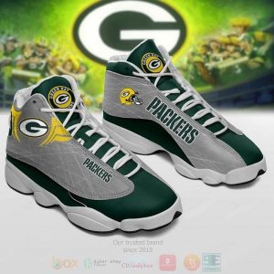 Green Bay Packers Nfl Team Green Grey Air Jordan 13 Shoes Green Bay Packers Air Jordan 13 Shoes