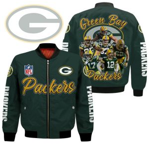 Green Bay Packers Players Nfl Bomber Jacket Green Bay Packers Bomber Jacket