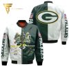 Green Bay Packers Signatures Full Print Bomber Jacket Green Bay Packers Bomber Jacket