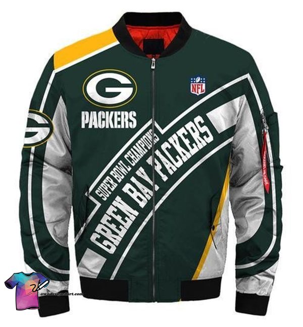 Green Bay Packers Super Bowl Champions Bomber Jacket Green Bay Packers Bomber Jacket