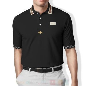 Gucci Bee Full Black Tiger Polo Shirt Gucci Polo Shirts