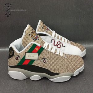 Gucci Bee Snake And Tiger Monogram Air Jordan 13 Sneakers Gucci Air Jordan 13 Shoes