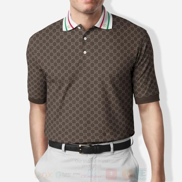 Gucci Dark Brown Polo Shirt Gucci Polo Shirts