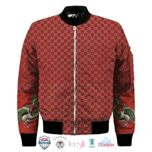 Gucci Gc Dragon All Over Print Bomber Jacket Gucci Bomber Jacket