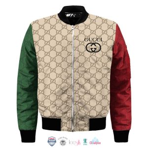 Gucci Green Red Sleeve 3D Bomber Jacket Gucci Bomber Jacket