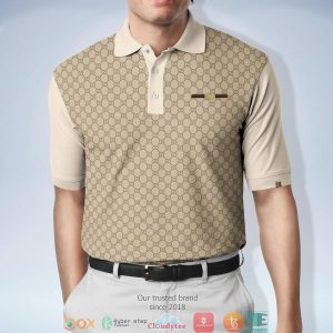 Gucci Light Brown Simple Polo Shirt Gucci Polo Shirts
