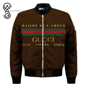 Gucci Maison De Lamour All Over Print Bomber Jacket Gucci Bomber Jacket