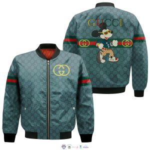 Gucci Mickey Mouse Grey 3D Bomber Jacket Gucci Bomber Jacket