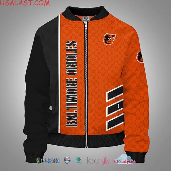 Gucci Mlb Baltimore Orioles Luxury Bomber Jacket Baltimore Orioles Bomber Jacket