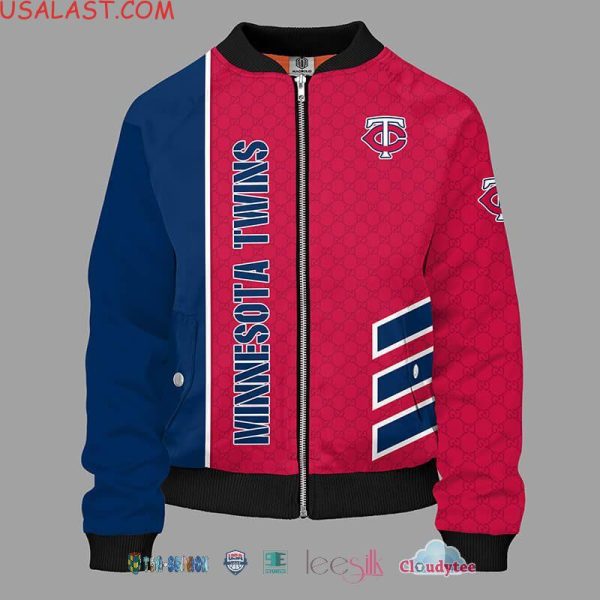 Gucci Mlb Minnesota Twins Luxury Bomber Jacket Minnesota Twins Bomber Jacket