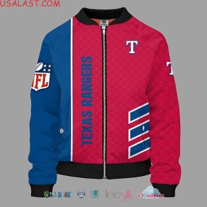 Gucci Mlb Texas Rangers Luxury Bomber Jacket Texas Rangers Bomber Jacket