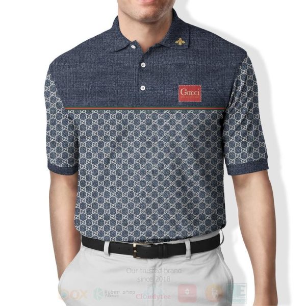 Gucci Navy Blue Polo Shirt Gucci Polo Shirts