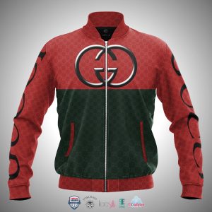 Gucci Red Black 3D Bomber Jacket Gucci Bomber Jacket