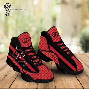Gucci Snake Classic Symbol Black And Red Version Air Jordan 13 Sneakers Gucci Air Jordan 13 Shoes