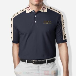 Gucci Snake Dark Navy Polo Shirt Gucci Polo Shirts