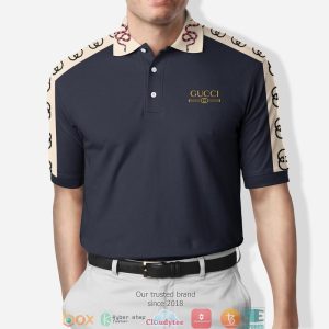 Gucci Snake Navy Polo Shirt Gucci Polo Shirts