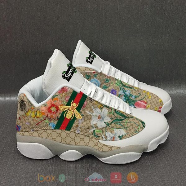Gucci Superme Bee And Flower Air Jordan 13 Shoes Gucci Air Jordan 13 Shoes