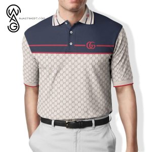 Gucci Symbol Red Stripes All Over Print Premium Polo Shirt Gucci Polo Shirts
