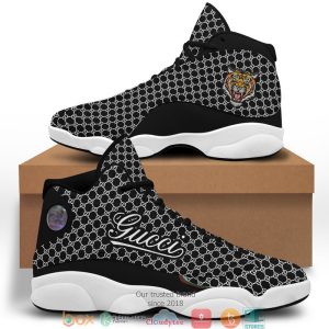 Gucci Tiger 3D Polka Dots Black Air Jordan 13 Sneaker Shoes Gucci Air Jordan 13 Shoes