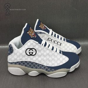 Gucci Tiger Classic Symbol Navy And White Version Air Jordan 13 Sneakers Gucci Air Jordan 13 Shoes