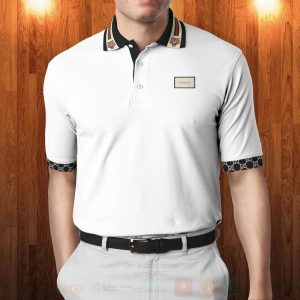 Gucci Tiger Full White Polo Shirt Gucci Polo Shirts