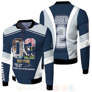 Hall Of Fame Derek Jeter 2 1995 2014 Signature 3D Bomber Jacket