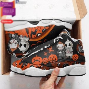 Halloween Jack Pennywise Pumpkin Air Jordan 13 Shoes Halloween Horror Air Jordan 13 Shoes