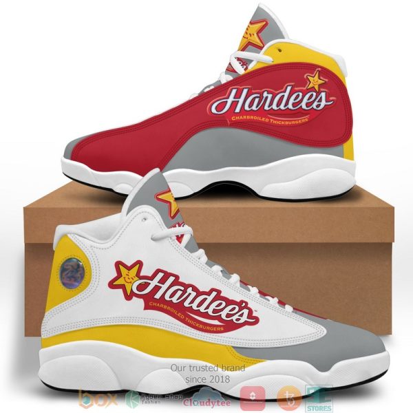 Hardees Logo Bassic Air Jordan 13 Sneaker Shoes